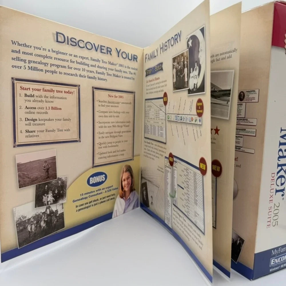 Family Tree Maker 2005 Deluxe Suite 12th Edition PC CD-ROM Genealogy Software